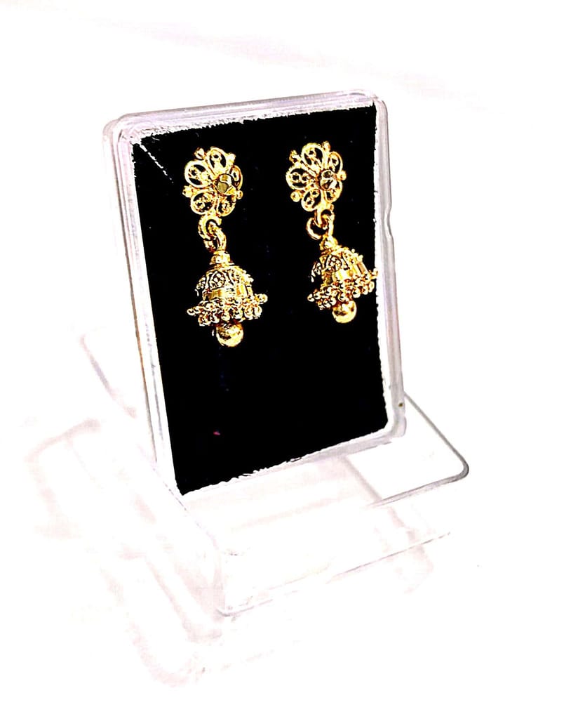 Gold Plated Traditional Indian Jhumka Earrings
