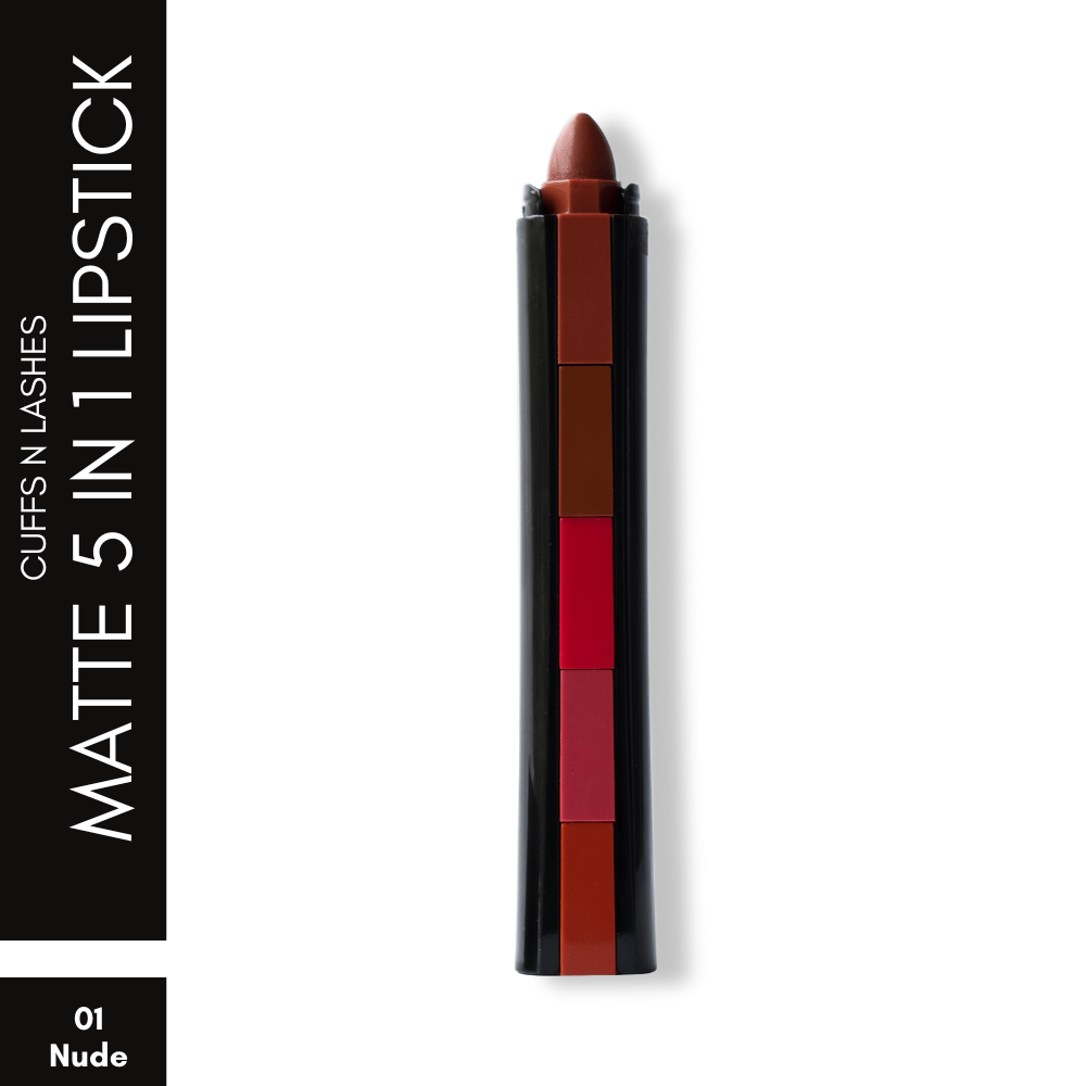 Cuffs N Lashes Penta 5in1 Matte Lipstick-Nude 01