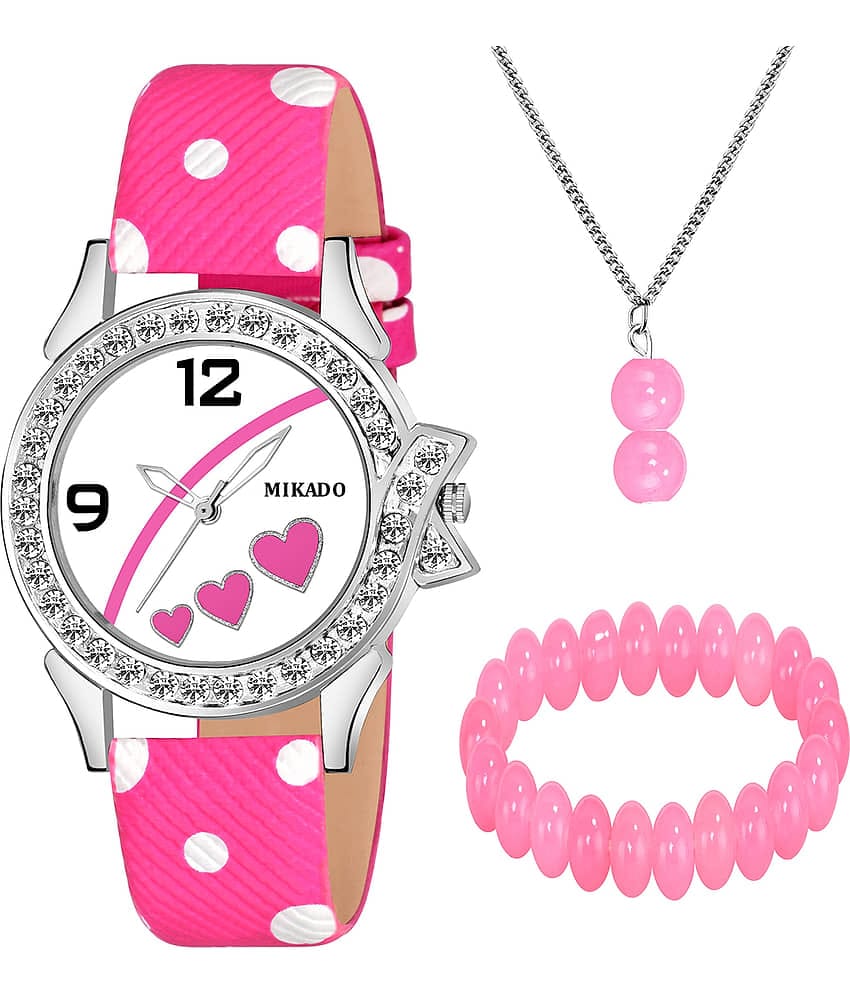 Mikado Leather Round Womens Watch