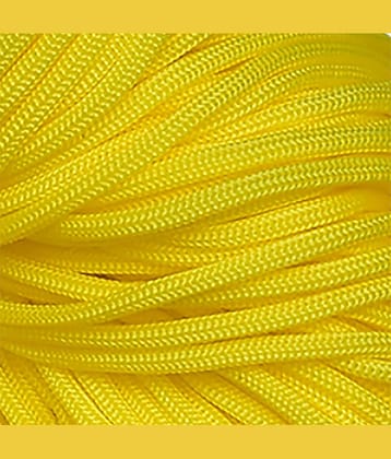 Yellow Braided Cord Thread Nylon knot Rope sturdy cording, mildew resistant DIY 3 mm 150 m for Jewelry Making, Bags & art craft