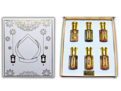 Reem Fragrances Winter Fragrances Combo Pack for Men (Set of 6) - 6 ml each Long-Lasting Non-Alcoholic | Inspired Fragrances