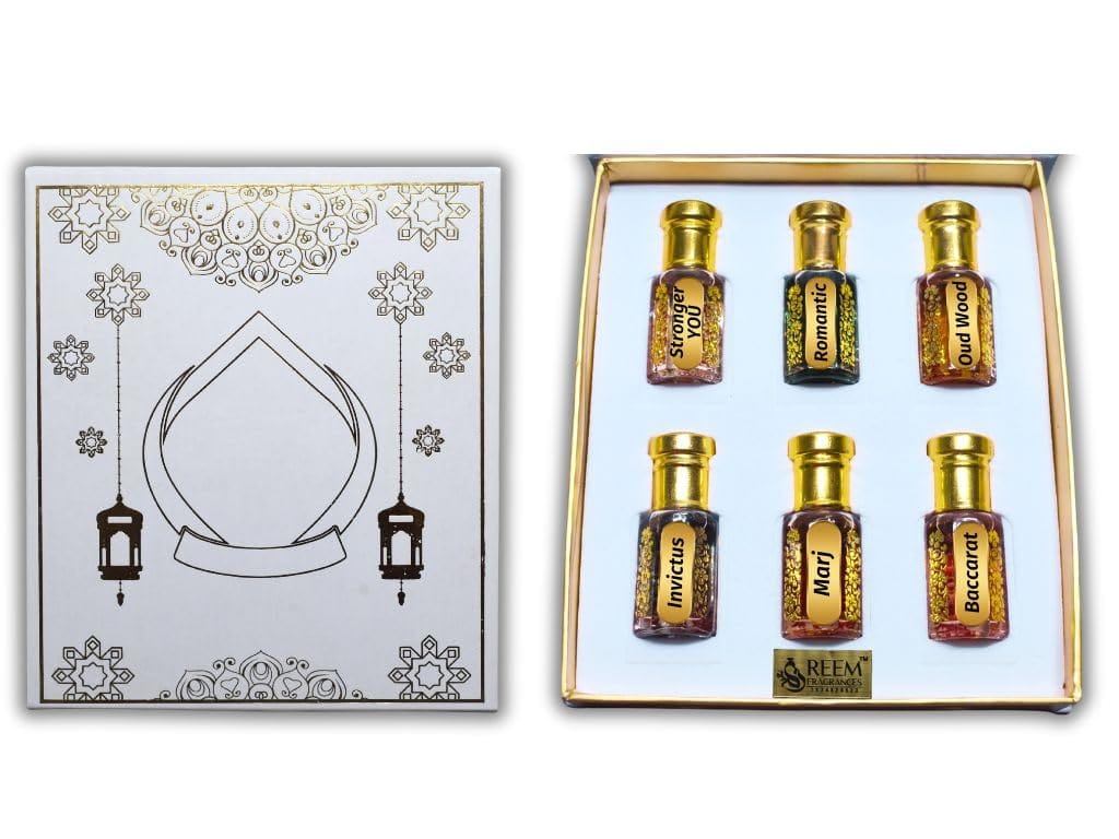 Reem Fragrances Winter Fragrances Combo Pack for Men (Set of 6) - 6 ml each Long-Lasting Non-Alcoholic | Inspired Fragrances