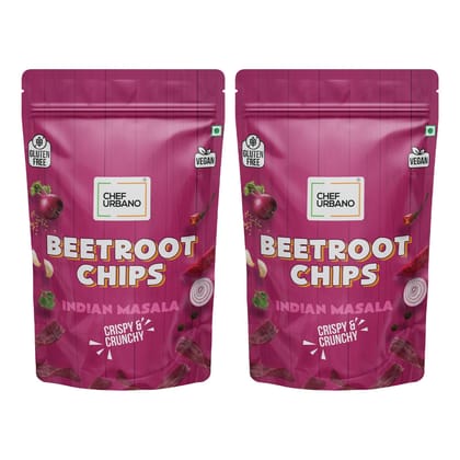 Chef Urbano Combo Chips Beetroot Indian Masala Pouch 80 Gms Pack Of 2