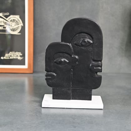 Abstract Face Sculpture on Stand
