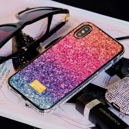 Rainbow Glitter Bling Rhinestones Luxury Cover-iPhone X / XS