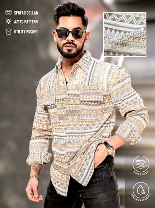 Aztec Yellow Shirt-S / Yellow