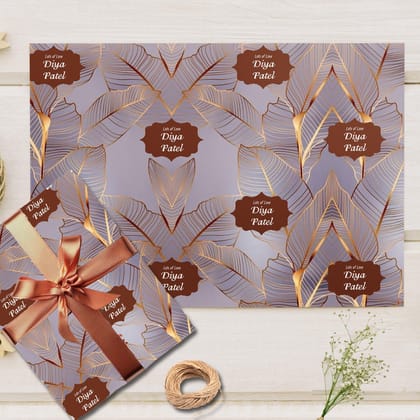 Custom Gift Wrapping Paper - Rustic Radiance Design-Lots of Love / Set of 10 sheets