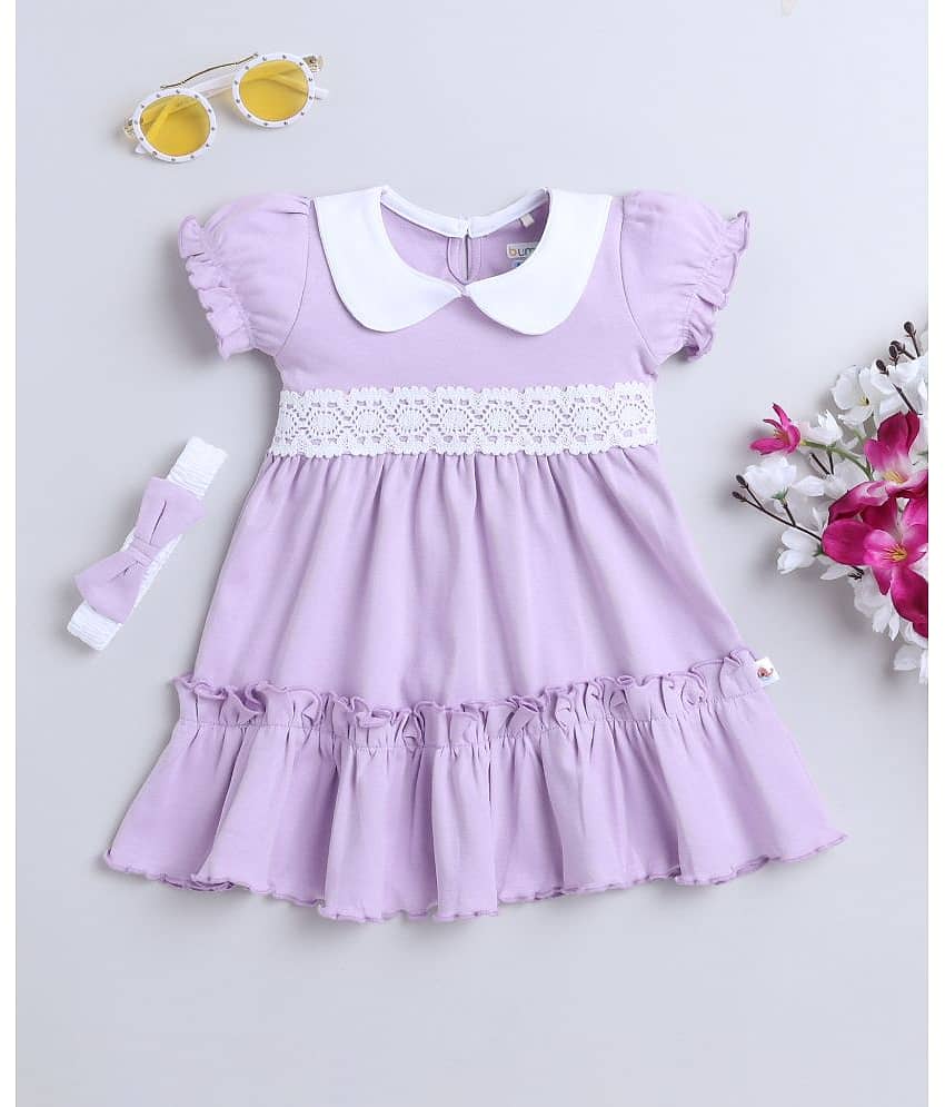 BUMZEE Pack of 1 Baby Girls Cotton Frock ( Yellow )