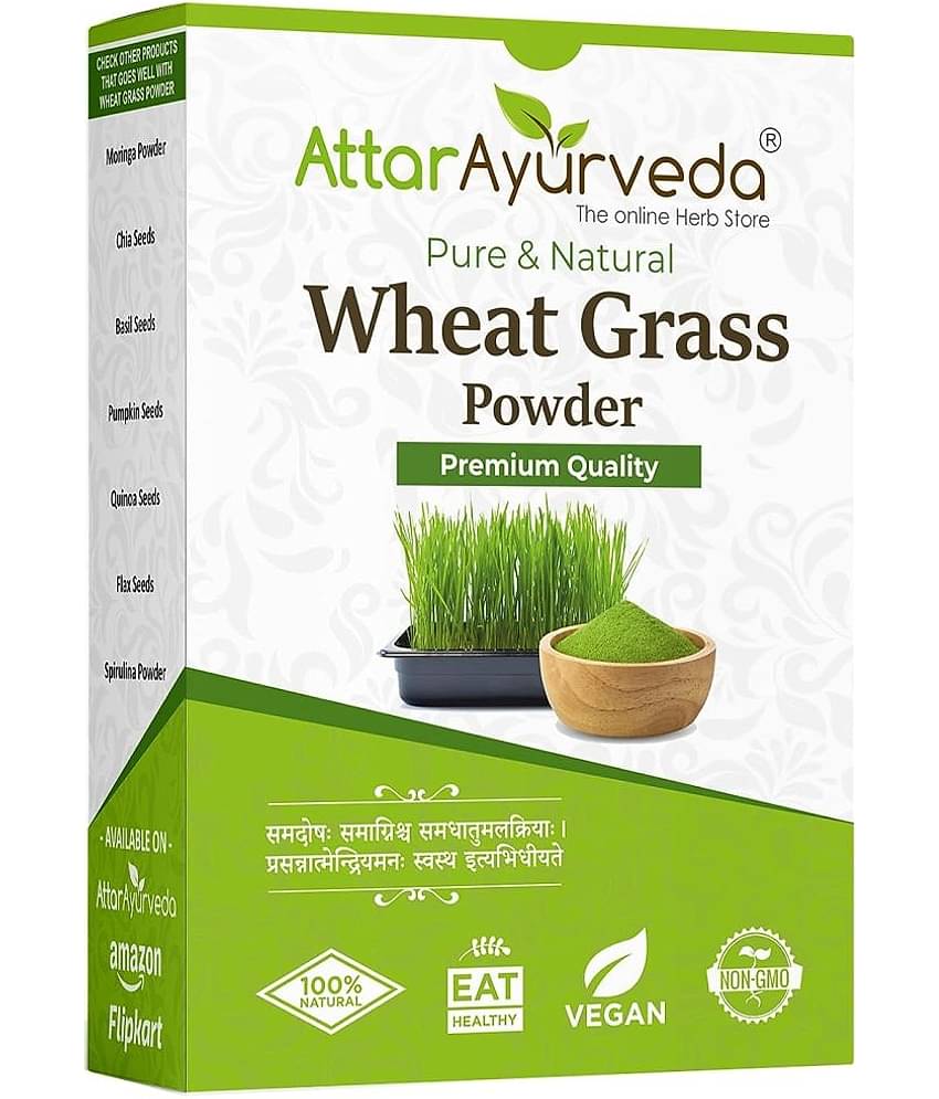 Attar Ayurveda Wheat Grass Powder (100 Gram) | Pure, Preservative free, Non-GMO | Immunity booster
