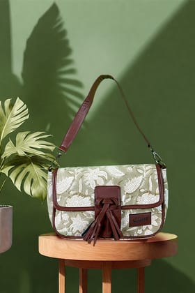 Vintage Valley Green Sling Bag-11 X 7 X 1.5 in / Green / Green