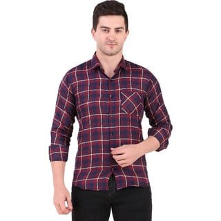 Baleshwar Men Multicolor Checks Casual Shirt (Pack of 1 )