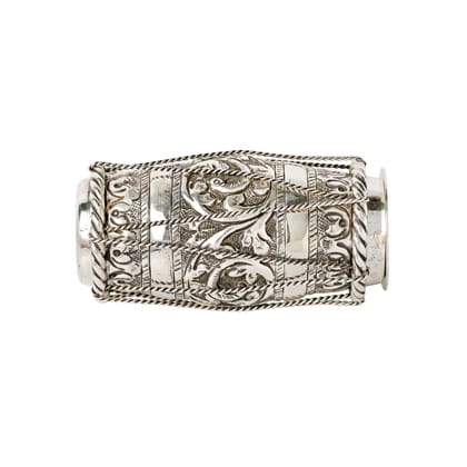 Handcrafted sterling silver dholak