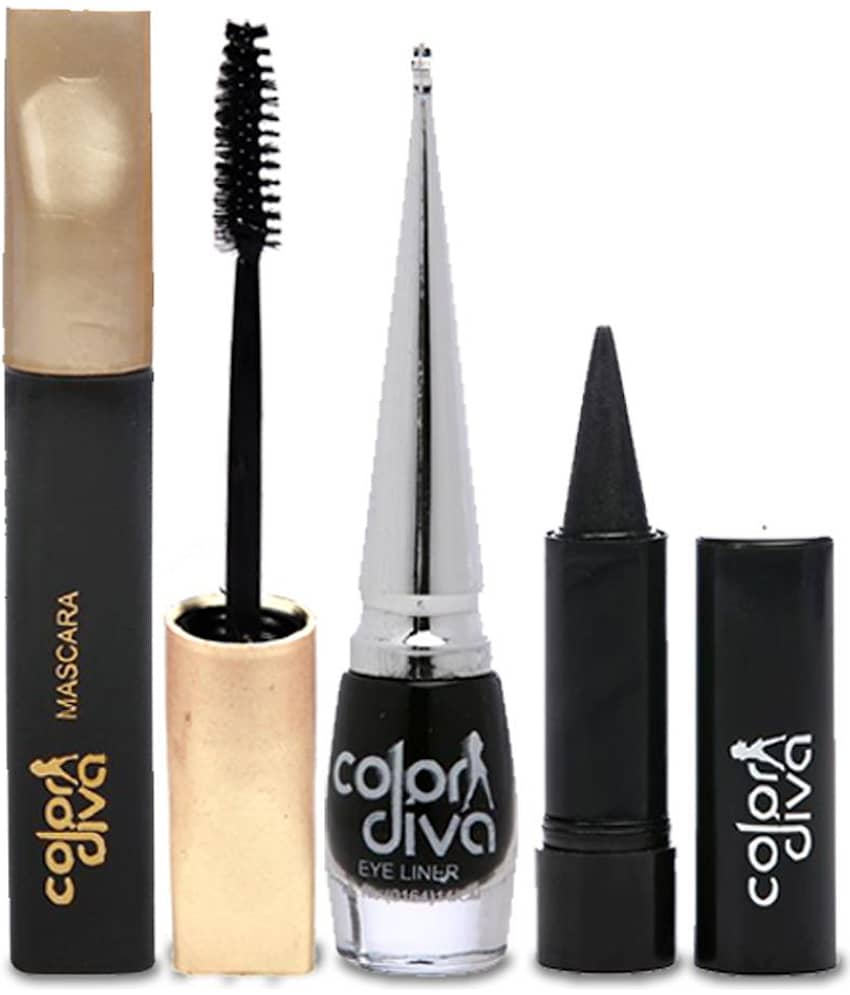 Adbeni Black Mascara, Kajal & Eyeliner Set of 3 GC559