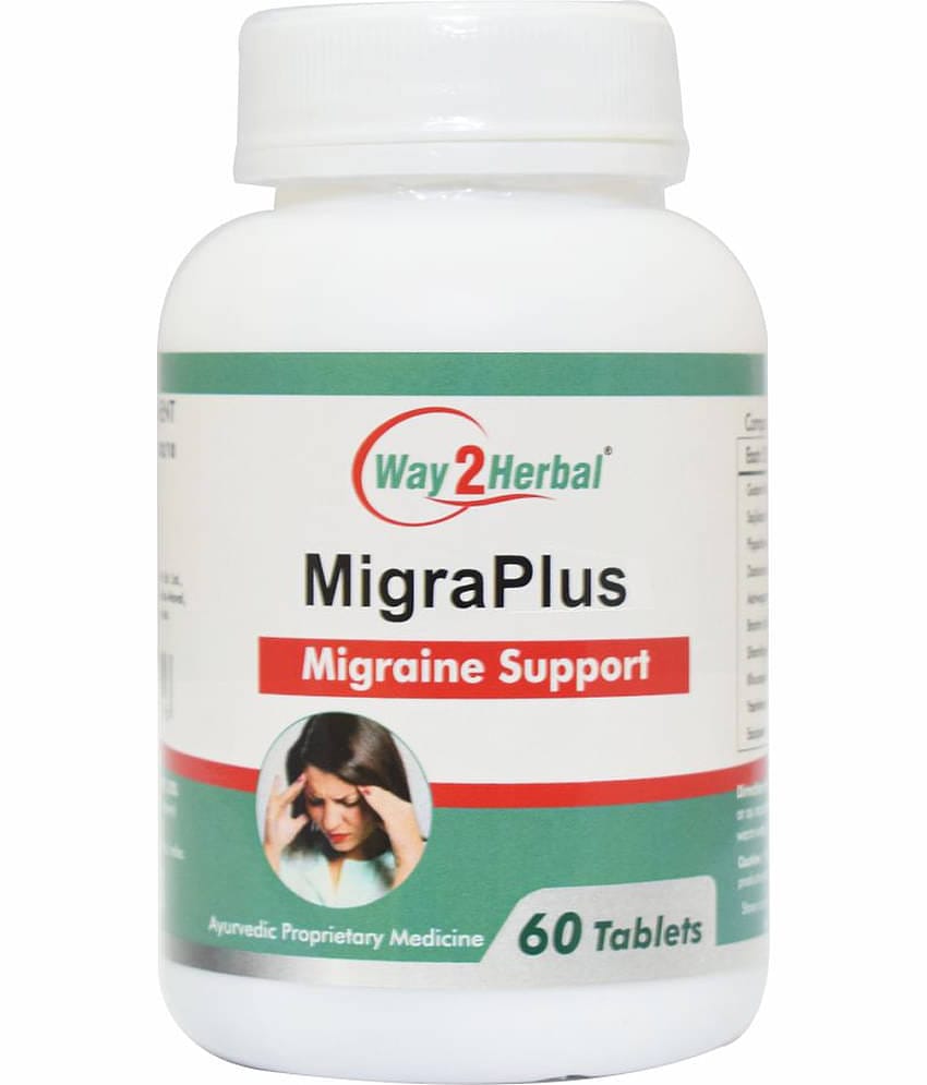 Way2Herbal Migra Plus Tablet 60 No.S Pack of 1