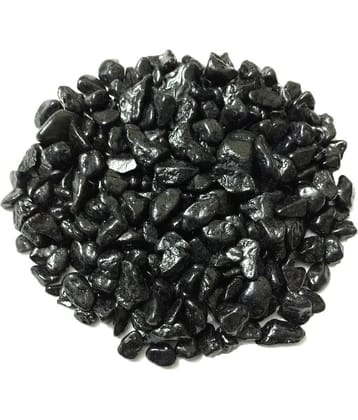DS Black colored Pebbles, gravels, stone for aquarium, vases, fountain, table, lawn, 475gm