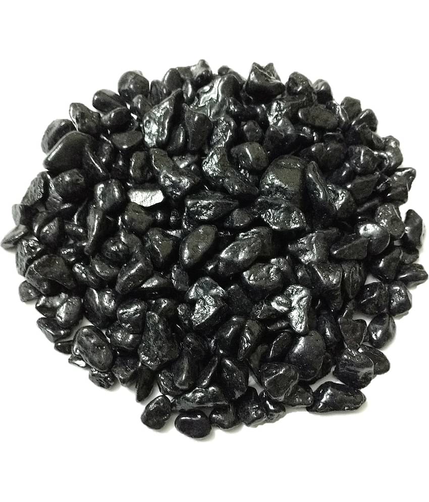 DS Black colored Pebbles, gravels, stone for aquarium, vases, fountain, table, lawn, 475gm