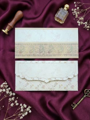 The Paisley Blush Invite – Traditional Festive Money Envelope for Shagun & Celebrations