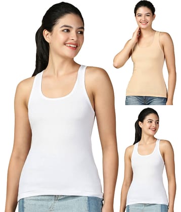 Lux Cozi for Her Pack of 3 Cotton Tank Top ( Multicolor )