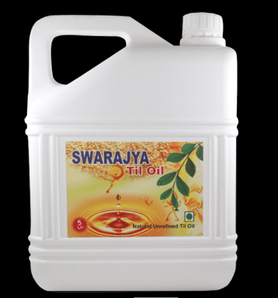 Swarajya India Edible Til Oil 5 Litre Pure and Natural Ideal for Cooking and Health