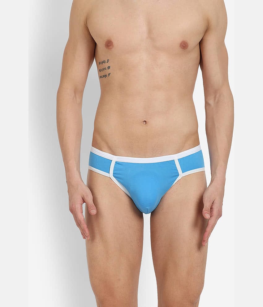 La Intimo Pack of 1 Cotton Blend Briefs For Men's ( Blue )