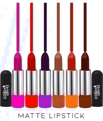 Color Diva Long Wear Moist-111B Lipstick Multi Pack of 6 4.5 g