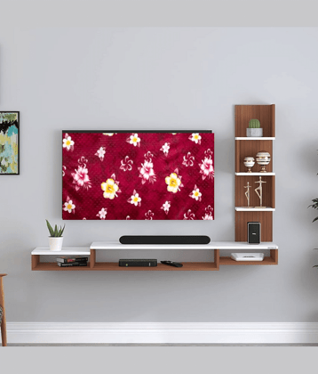 KALRA MAGIC Single Polyester Red TV Cover for Sony 81cm (32 in) LED/LCD TV