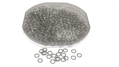 Tarnish Resistant 304-Stainless Steel Jump Rings 3x0.5 MM (425+ Pieces, 5 Grams) Silver Color For Jewellery Making-5 Grams (425+ Pieces)