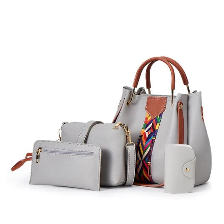 Trending Pu Leather Large Ladies Purse And Handbags Custom Logo Women Tote Hand Bags Set