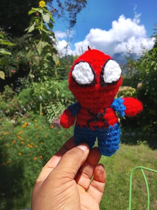 Crochet Spiderman Keychain