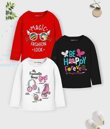 Trampoline Pack of 3 Girls Cotton T-Shirt ( Multicolor )