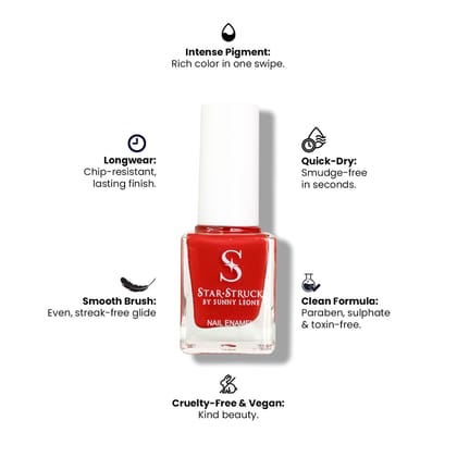 StarStruck by Sunny Leone - Cherry Bomb - Glossy Nail Polish | Mirror-Like Shine & Longwear Color | Quick Dry Formula StarStruck by Sunny Leone - Cherry Bomb - Glossy Nail Polish | Mirror-Like Shine & Longwear Color | Quick Dry Formula