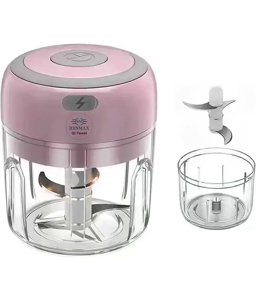 RENMAX Rechargeable Choppe Pink Electric USB Portable Chopper 50W