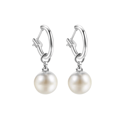 New Fashion High Quality Jewelry 10mm Round Imitation Drop Dangle Earrings Copper Drops & Danglers-White