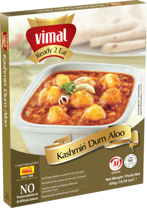 Vimal Ready to Cook and EatKashmiri Dum Aloo Vegetarian Meal with No Added Preservative and Colours - 300g(Pack of 4)