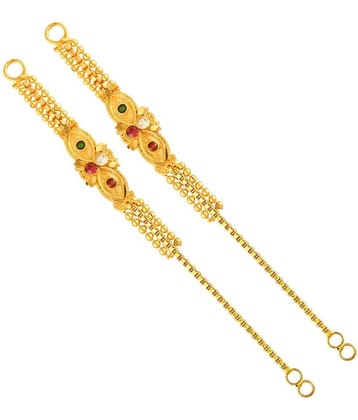 VIVASTRI Golden Ear Chain Earrings ( Pack of 1 )