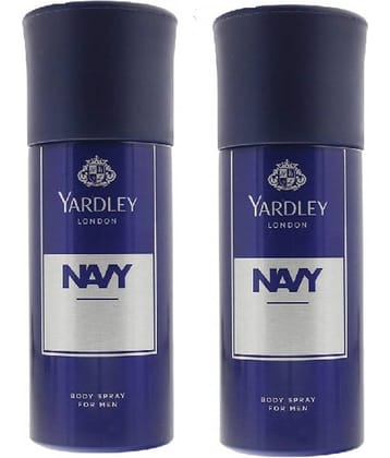 Yardley - 2 Navy Deodorant Deodorant Spray for Men 300 ml ( Pack of 2 )