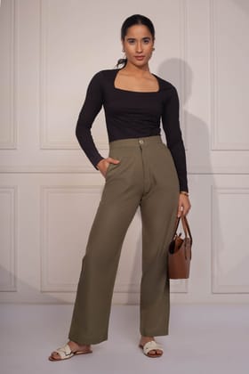 Formal Pants: Olive-XS