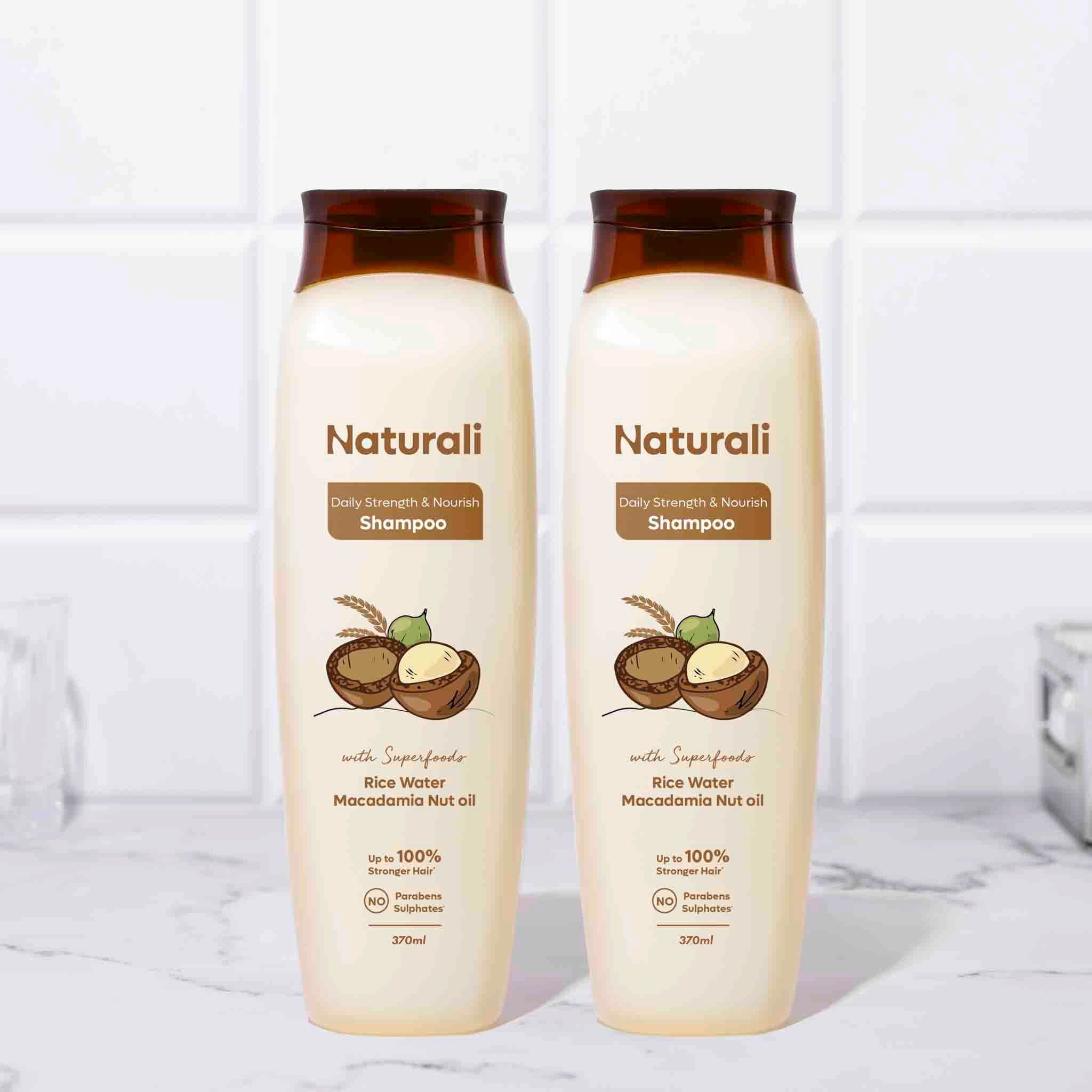 Naturali Daily Strength & Nourish Shampoo (Pack of 2)-370ml x 2