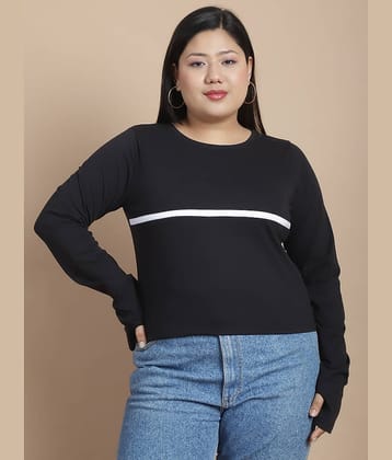 Rigo Black Cotton Blend Women's Regular Top ( Pack of 1 )