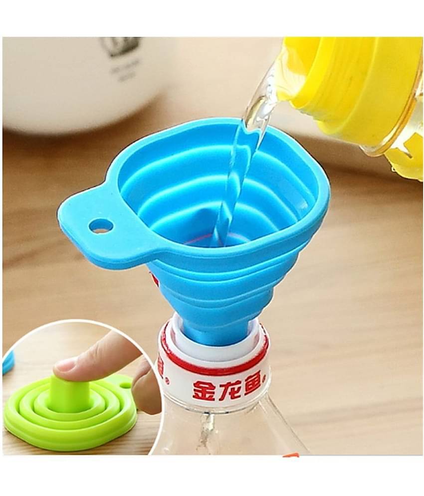 Kitchen Home Mini Food Grade Silicone Folding Telescopic Funnel