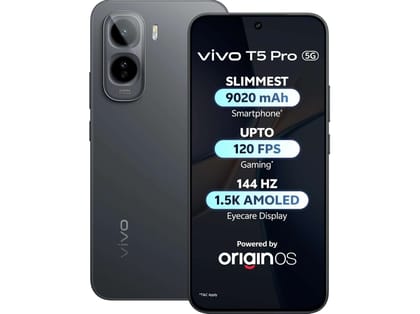 Vivo T5 PRO 5G Smartphone, 8GB RAM, 256GB Storage - Cosmic Black