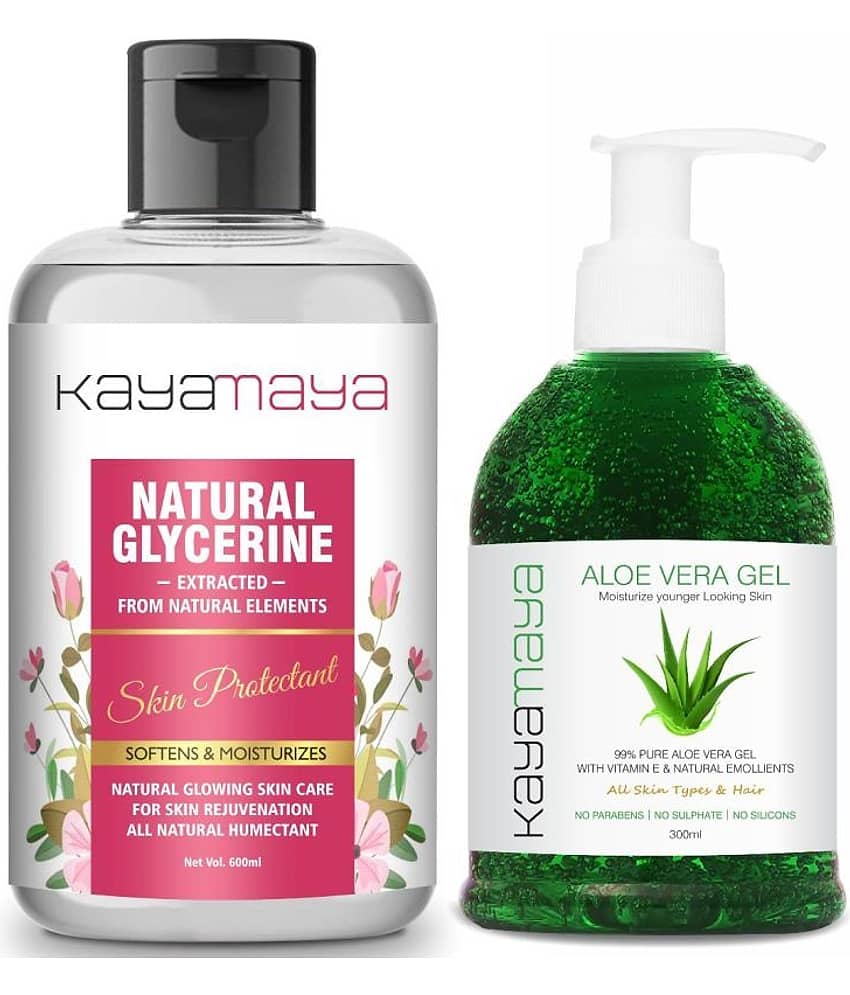 Pure Glycerine (600 ml) & Natural Aloe Vera Gel (300 ml) Combo Set