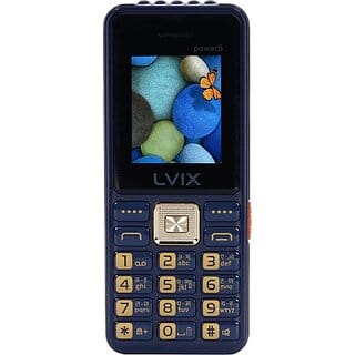 Lvix Power 5 (Dual Sim, 4.5 Cm (1.77 Inch) Display, 2500 Mah Battery, Blue)
