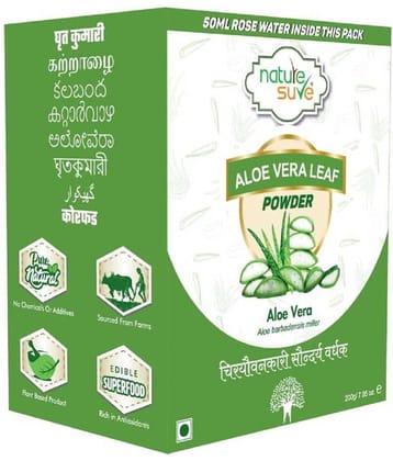 Nature Sure Aloe Vera Leaf Powder With Rose Water Powder 2 Gm Pack of 1