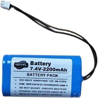 NOVEL 7.4V 2200mAh Lithium-Ion Rechargeable Battery Pack with BMS | Compatible with RC Vehicles, Robotics Projects, LED Systems, Monitoring Devices and Electronics