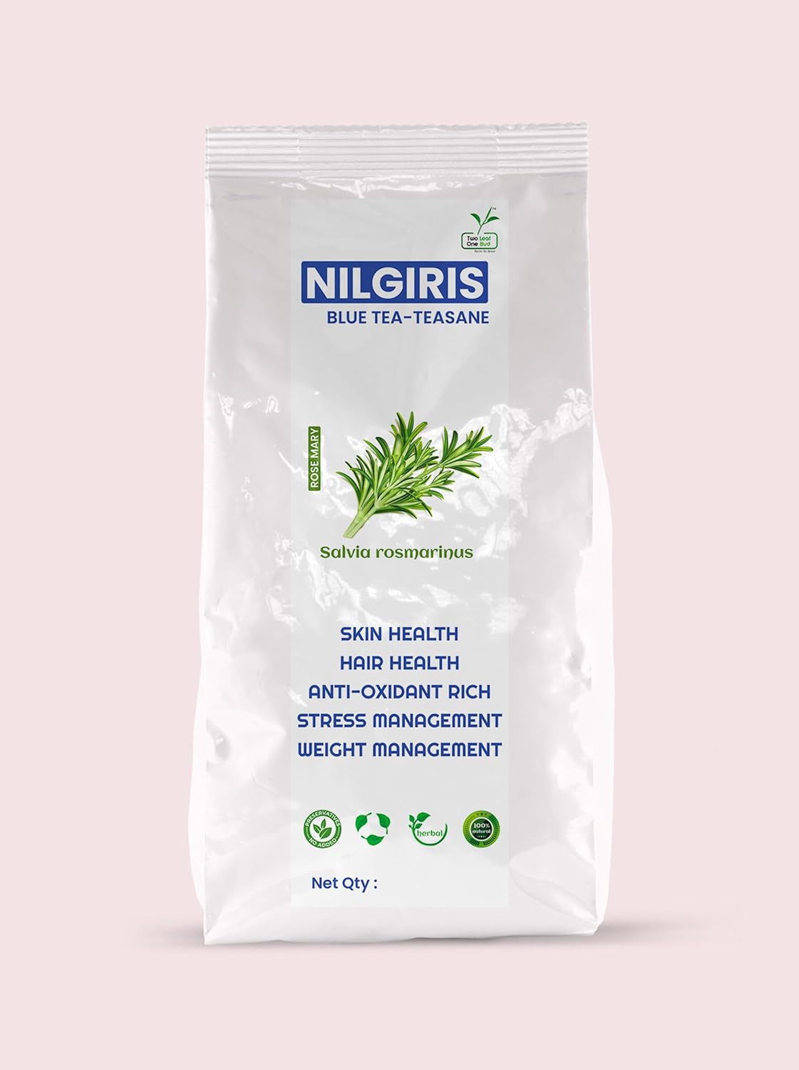 Two Leaf One Bud Nilgris Blue Tea - Teasane - Rosemary 100 Gms