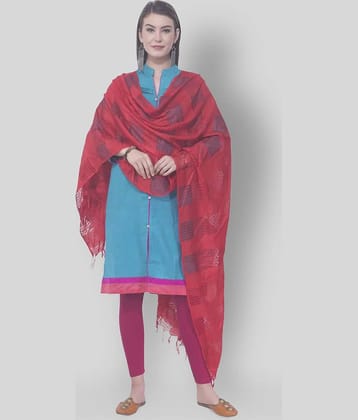 A R Silk Red Cotton Dupatta