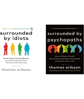 ( Combo Of 2 Pack ) Surrounded by Idiots & Surrounded by Psychopaths Paperback 2020 by Thomas Erikson