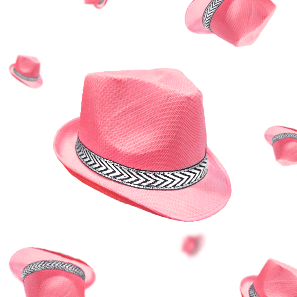 Fedora Hat Neon Pink