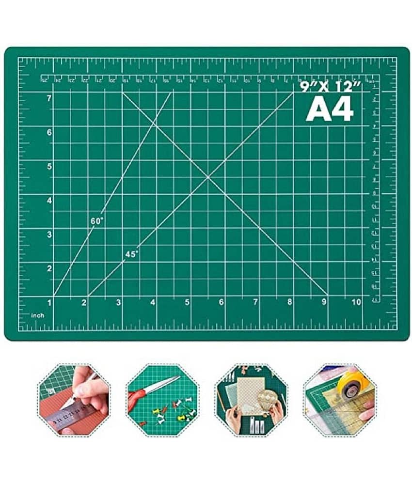 SHB A4 mat 12 x 18  double side printed with inch grids and different angles which will greatly help the cutting mat